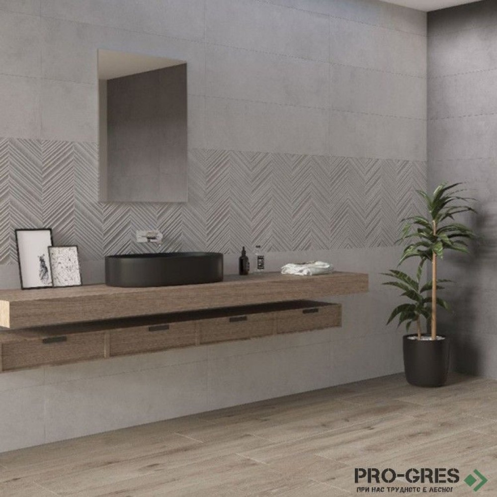 Плочки за баня Navarti Drava Silver 30×90 см