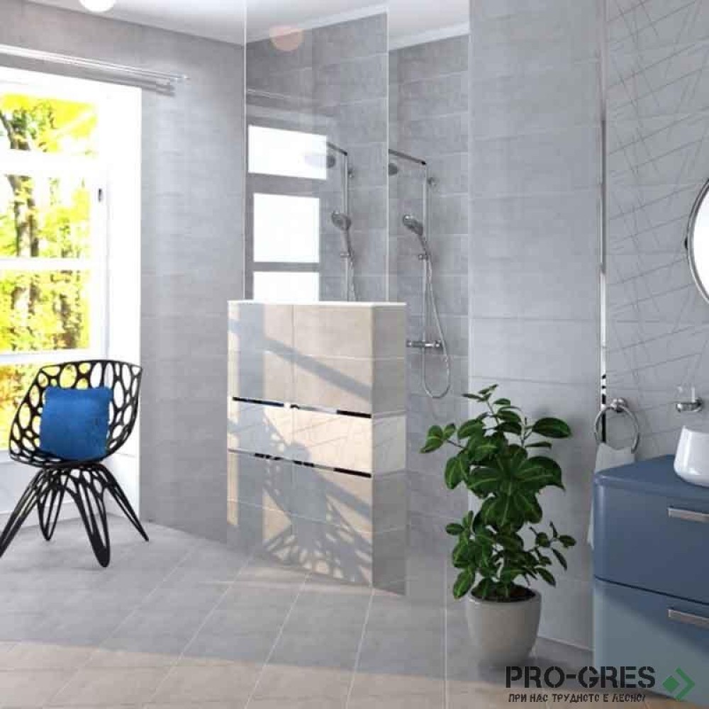Плочки за баня Navarti Stuk Space Gris 25×70 см Плочки за баня Navarti Stuk Space Gris 25×70 см