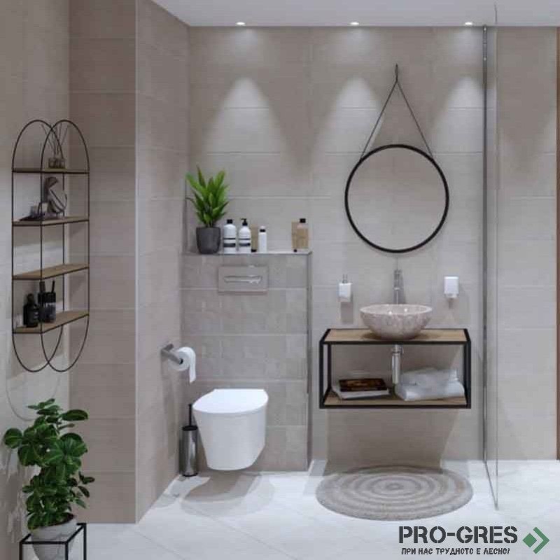 Плочки за баня Navarti Stuk Space Taupe 25×70 см Плочки за баня Navarti Stuk Space Taupe 25×70 см