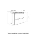 Долен шкаф за баня с мивка 65 и 80 см бял PVC Песанте Triano