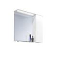 Горен шкаф за баня 65х15х60см бял PVC LED Песанте Triano