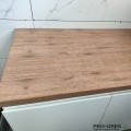Долен шкаф ПВЦ с дървесен плот ,две врати и рафт,бял 80см Clean 80