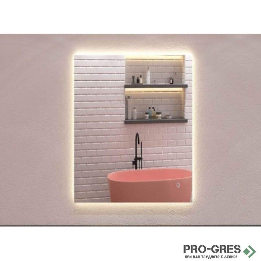 Огледало с LED осветление, 60х80 см, Progetto M032.6080touchheat60