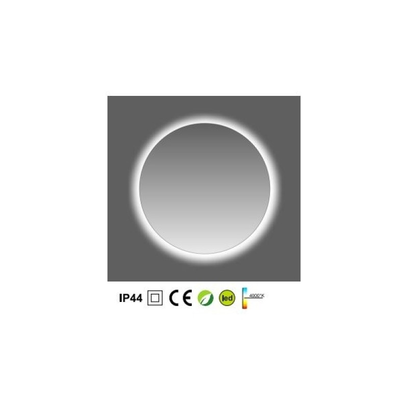 Огледало за баня кръгло с LED амбиентно осветление 80см Progetto M089.D80touch