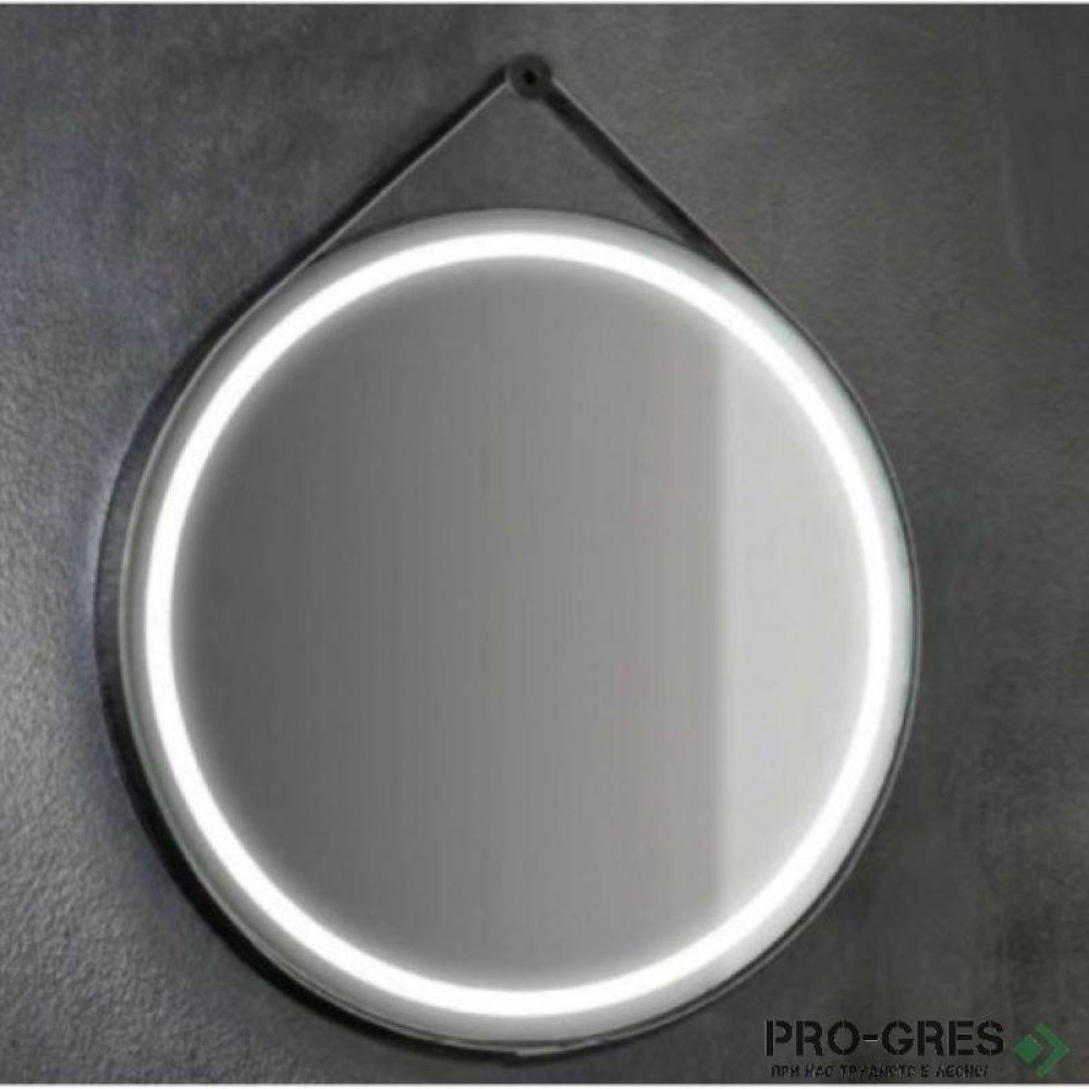 Кръгло огледало с LED осветление, ф70 см, черна рамка, Progetto M090.D70touch