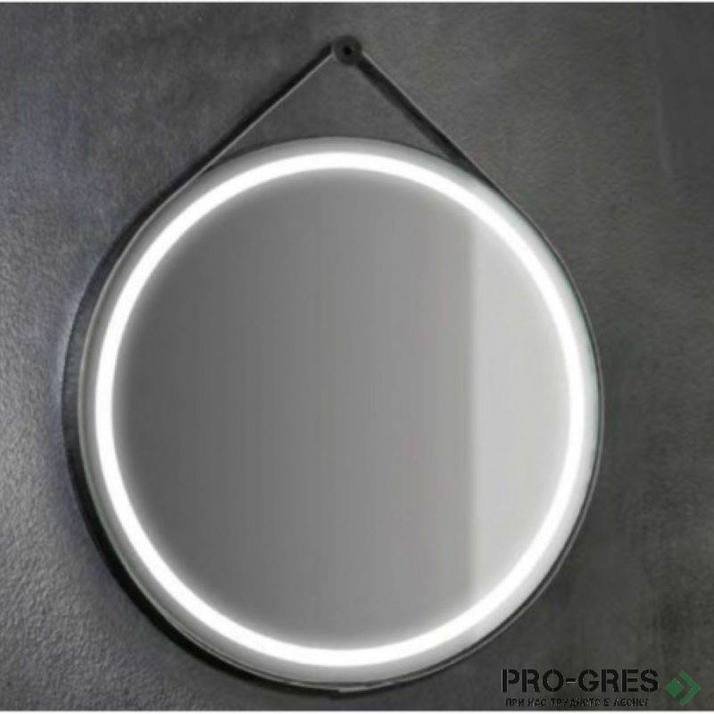 Кръгло огледало с LED осветление, ф70 см, черна рамка, Progetto M090.D70touch