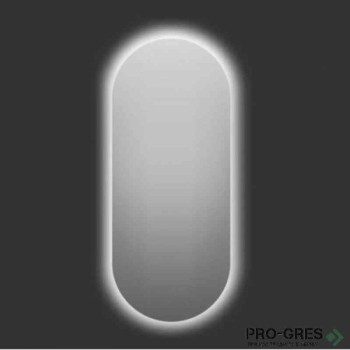 Овално огледало с LED осветление, 50х100 см, Progetto M096.50100touchheat50