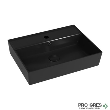Мивка за баня черен мат 60х46.5см  Cross Line Quarter Bath
