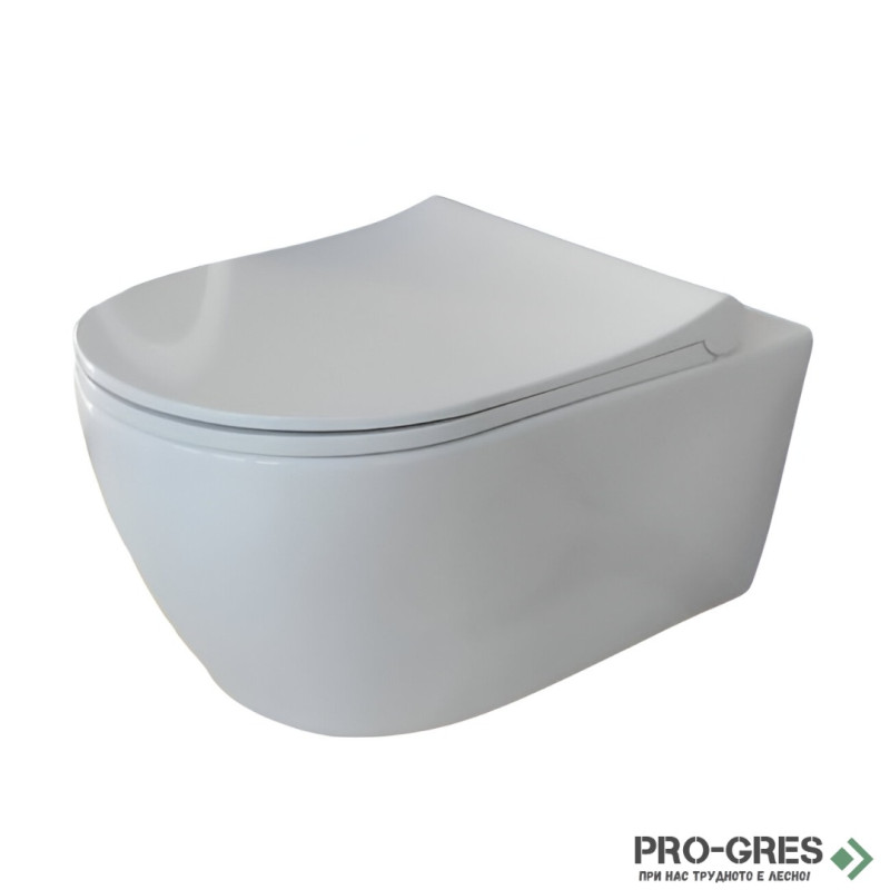Конзолна тоалетна без ръб Deep компактна 49см бяла Quarter Bath