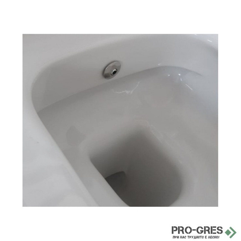 Конзолна тоалетна без ръб Deep компактна 49см с биде бяла Quarter Bath