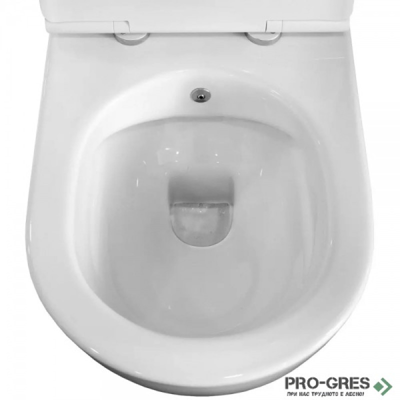 Конзолна тоалетна без ръб с биде и смесител Deep Quarter Bath