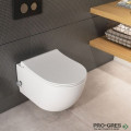 Конзолна тоалетна без ръб с биде и смесител Deep Quarter Bath