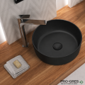 Мивка за баня монтаж върху плот/мебел 42см черен мат Round Line Quarter Bath Мивка за баня монтаж върху плот/мебел 42см черен мат Round Line Quarter Bath