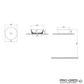Мивка за баня монтаж върху плот/мебел 38 см бял гланц Round Line Quarter Bath Мивка за баня монтаж върху плот/мебел 38 см бял гланц Round Line Quarter Bath