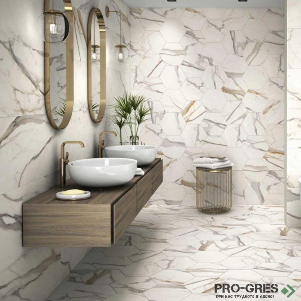 Плочки за баня Realonda Calacatta Gold 40×120 см Плочки за баня Realonda Calacatta Gold 40×120 см