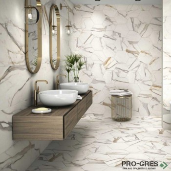Плочки за баня Realonda Calacatta Gold 40×120 см
