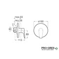 Смесител за вана/душ вграден Atlas, Roca A5A2290C00