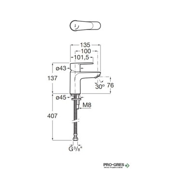 Смесител за мивка Victoria Plus Cold Start, Roca A5A324FC00 Смесител за мивка Victoria Plus Cold Start, Roca A5A324FC00