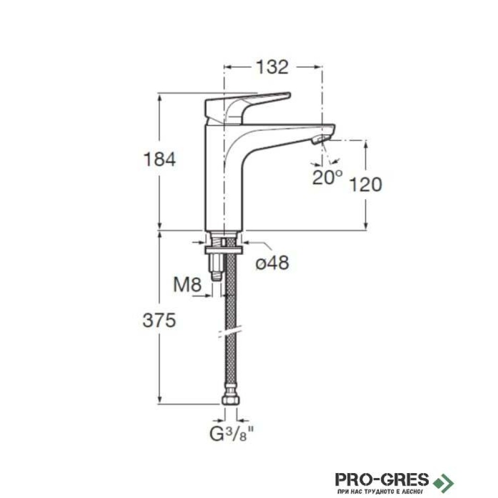 Смесител за мивка Atlas Cold Start, Roca A5A3990C00