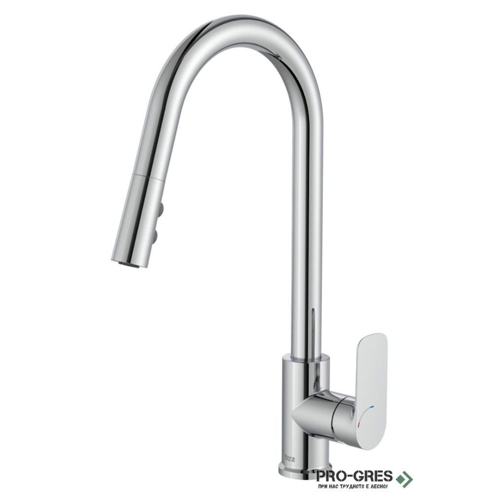 Смесител за кухня Cala Cold Start, U чучур, 2 функции, Roca A5A816EC00