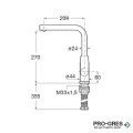 Смесител за кухня Cala Cold Start, L чучур, Roca A5A836EC00