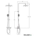 Душ колона с квадратна пита и полица Even-M, Roca A5A9 B90 C00