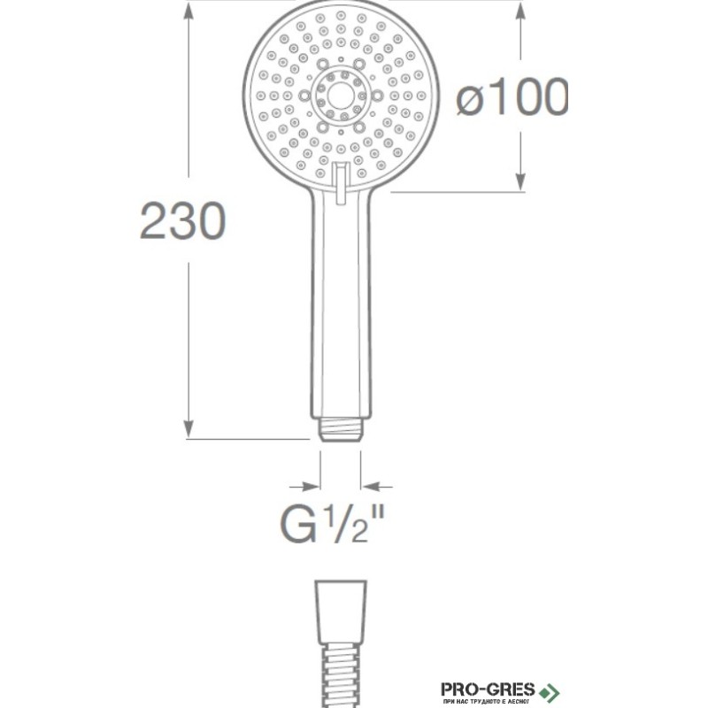Душ слушалка Stella 100/3, Roca A5B1B03B00