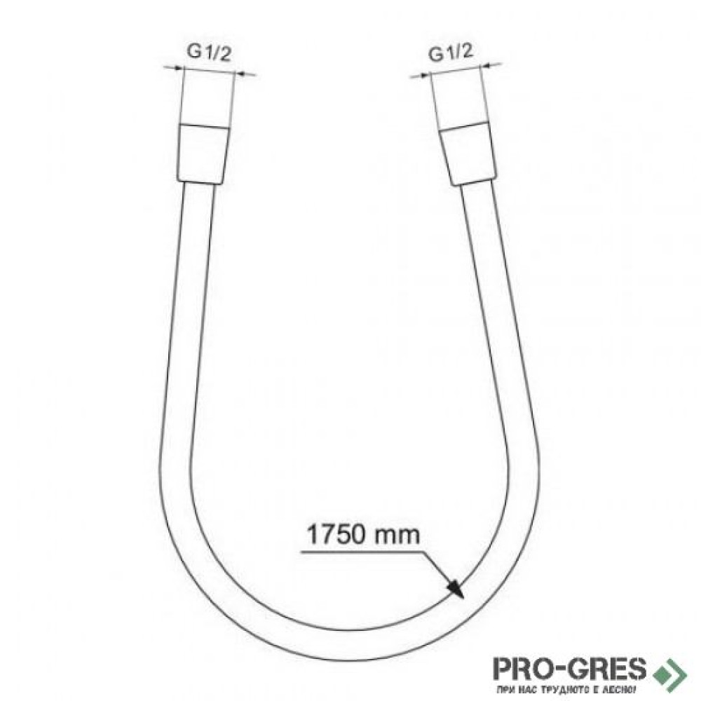 Шлаух Flex 1,75m антиусукващ,Roca A5B2116B00