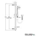 Тръбно окачване комплект със слушалка Stella 80, Roca A5B9403C00
