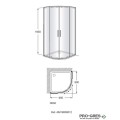 Душ кабина овална Victoria MR 90x90 хром профил, Roca AM19009012