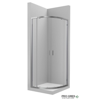 Душ кабина овална Victoria MR 90x90 хром профил, Roca AM19009012