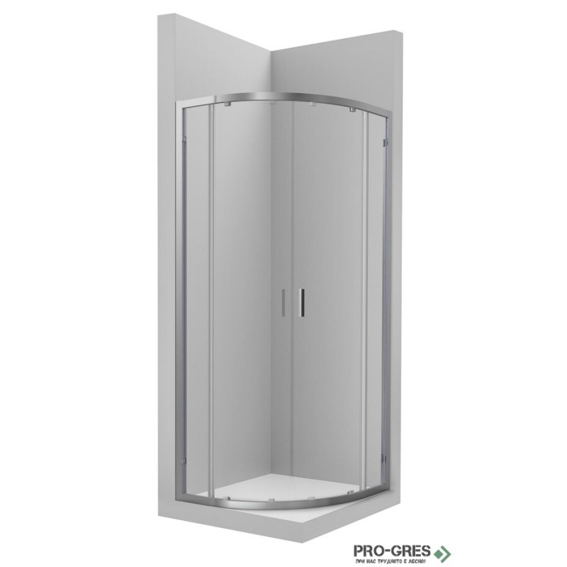Душ кабина овална Victoria MR 90x90 хром профил, Roca AM19009012