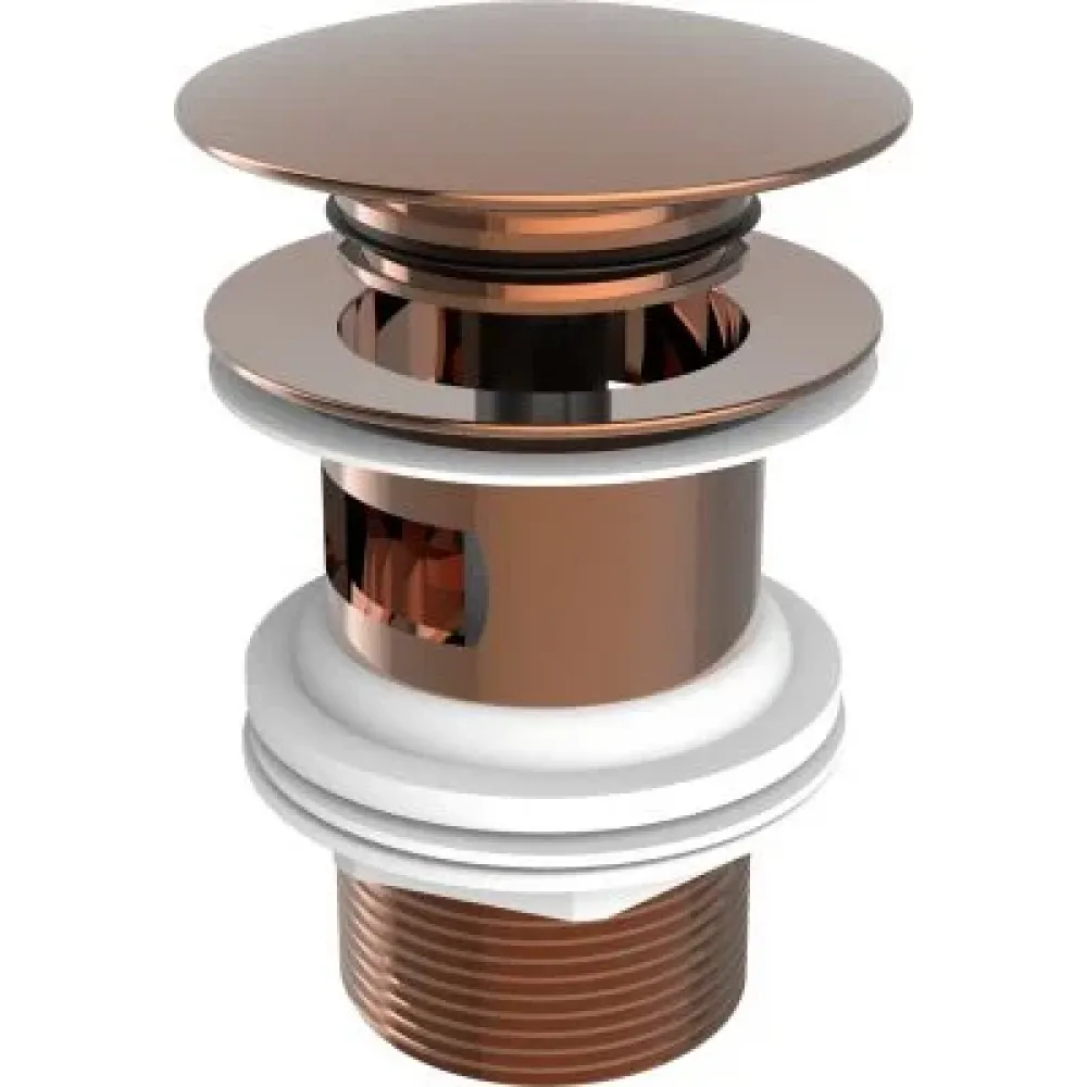 Витло за сифон ф65мм 11/4″ за мивка с преливник CLICK-CLACK, розово злато ROCA AQUA A5054015RG