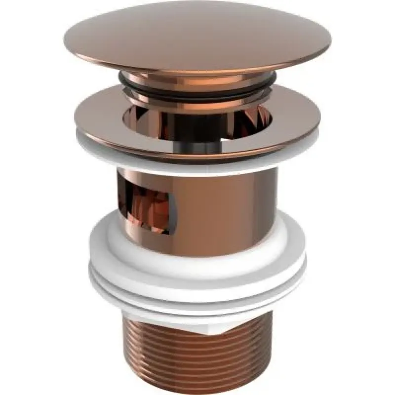 Витло за сифон ф65мм 11/4″ за мивка с преливник CLICK-CLACK, розово злато ROCA AQUA A5054015RG