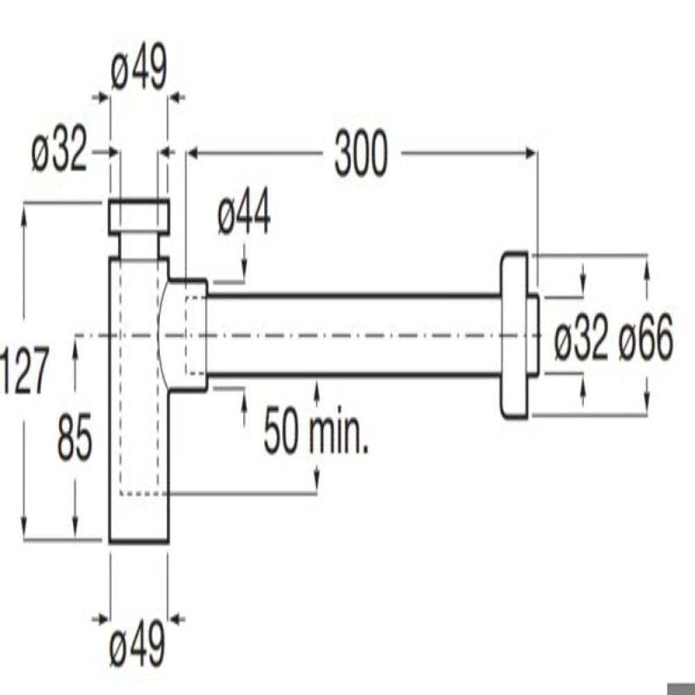 Сифон за мивка бутилков Aqua черен мат Roca A5064070NB