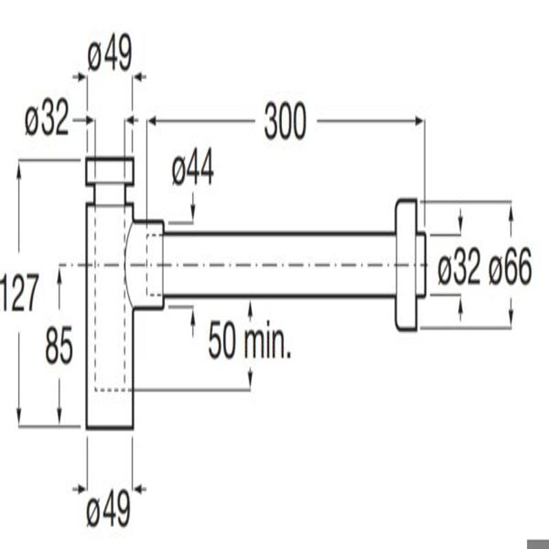 Сифон за мивка бутилков Aqua черен мат Roca A5064070NB
