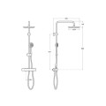 Термостатична душ колона Round Rose Gold,ROCA EVEN-T A5A9A2ERG2