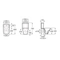 Моноблок с тънак капак  от Roca-The GAP SQUARE COMPACT RIMLESS A34273A000
