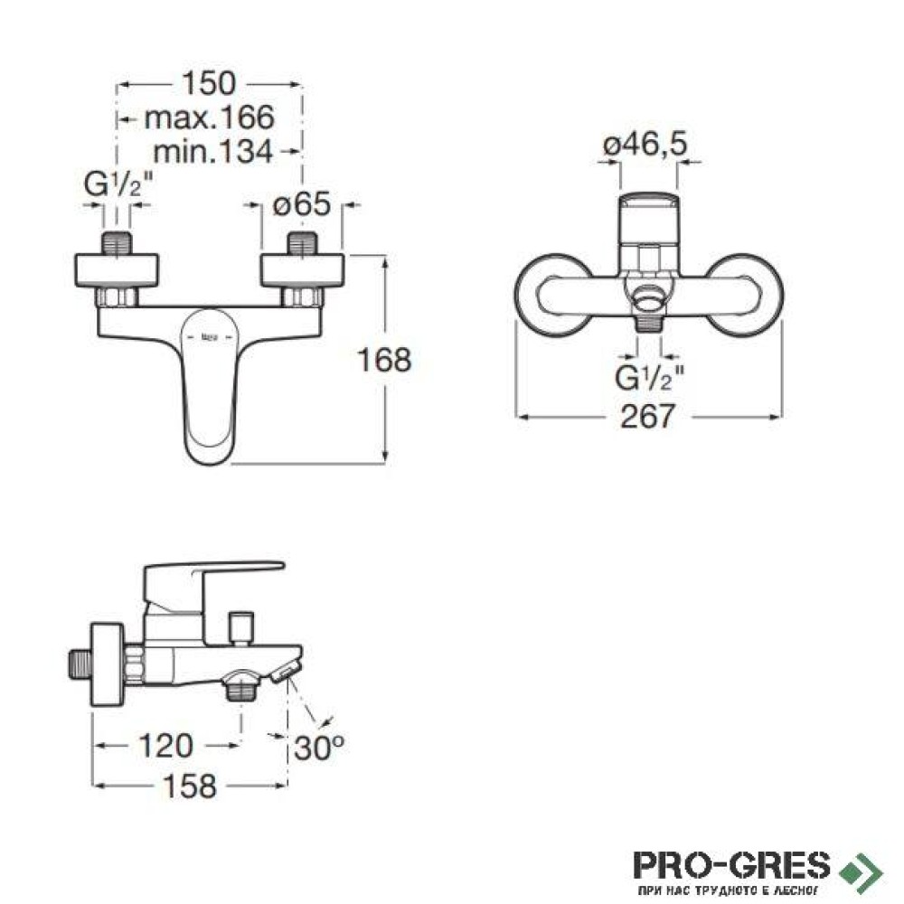 Смесител за вана/душ Victoria Plus с аксесоари Roca A5A014FC00