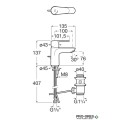 Смесител за мивка Victoria Plus Cold Start, Roca A5A304FC00