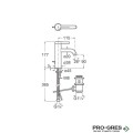 Смесител за мивка Ona с автоматичен изпразнител, Roca A5A309EC00