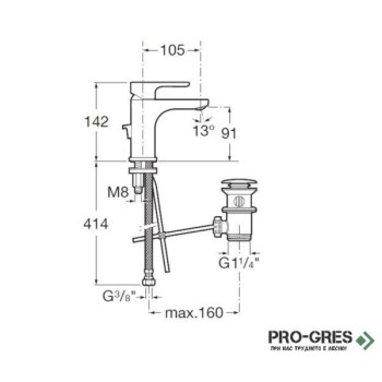 Смесител за мивка L20 Cold Start, Roca A5A3I09C00 Смесител за мивка L20 Cold Start, Roca A5A3I09C00