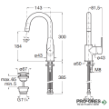 Смесител за мивка стоящ Victoria Plus Cold Start, Roca A5A4A4FC00