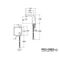 Смесител за мивка електронен L20, Roca A5A5309C00