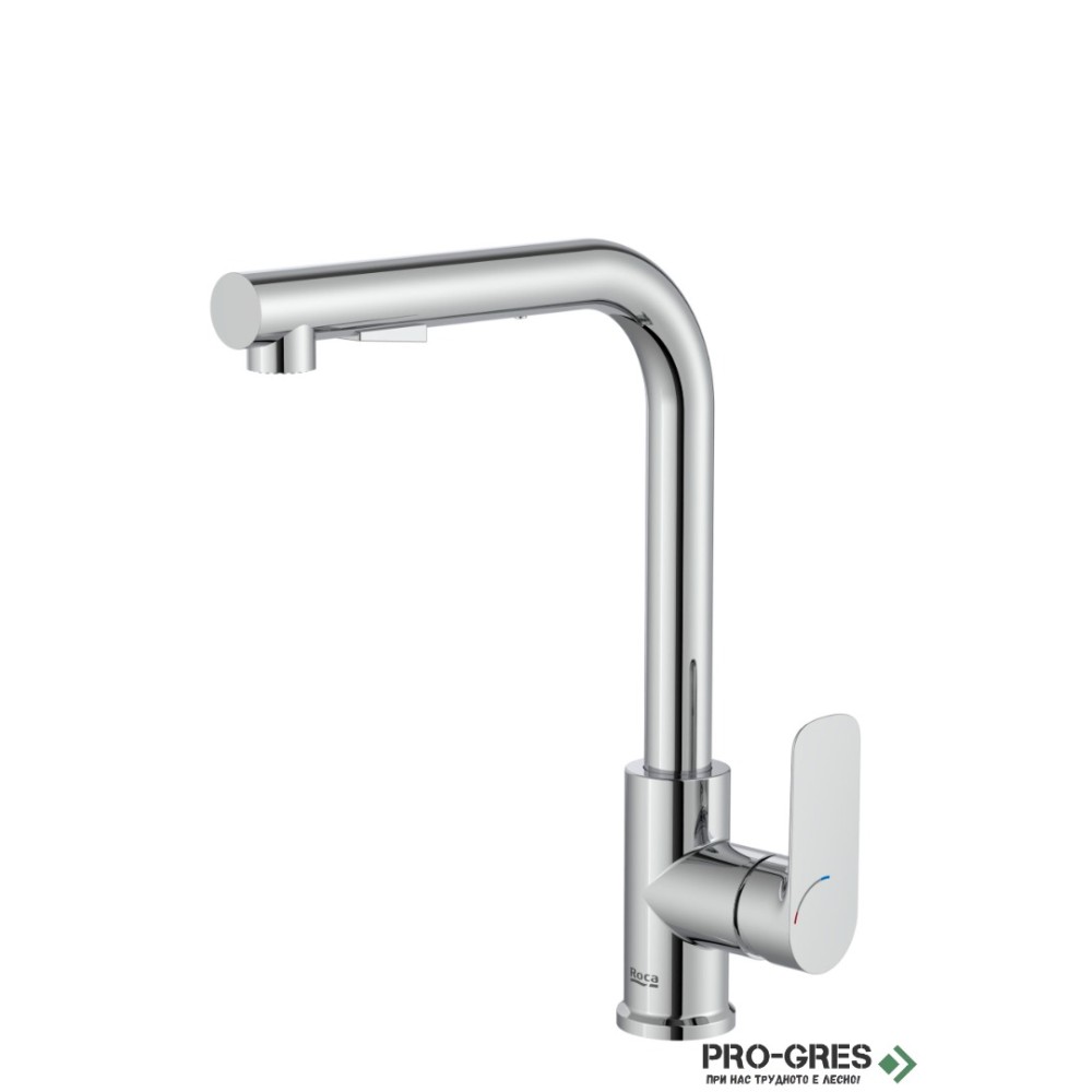 Смесител за кухня Cala Cold Start, L чучур, 2 функции, Roca A5A856EC00