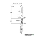 Смесител за кухня Cala Cold Start, L чучур, 2 функции, Roca A5A856EC00
