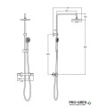 Термостатна душ колона черен мат VICTORIA-T BASIC Roca  A5A9F18NB0