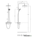 Душ колона с кръгла пита 300mm Index-T, Roca A5A9J09C00
