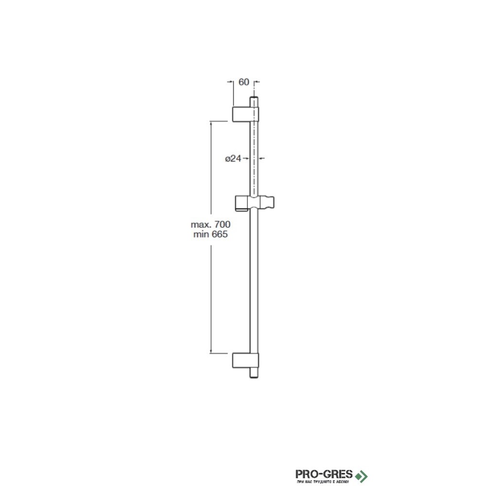 Тръбно окачване Sensum 800mm, Roca A5B0405B00