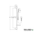 Тръбно окачване 800мм със слушалка с 4 функции Sensum Round, Roca A5B1407C00